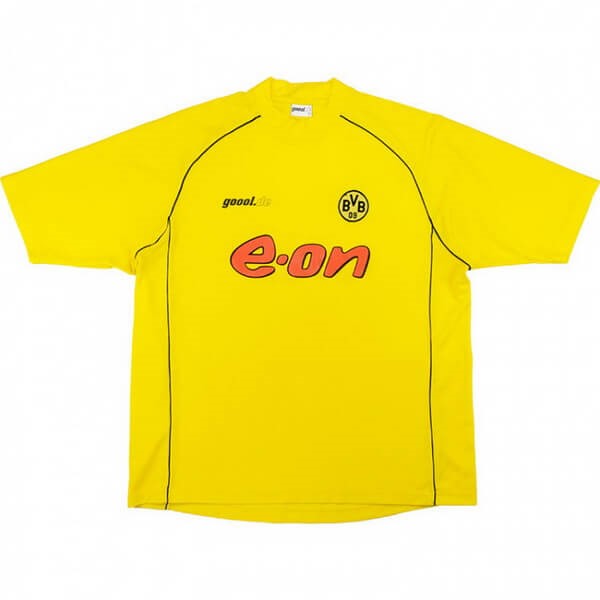 Thailande Maillot Football Borussia Dortmund Domicile Retro 2002 Jaune